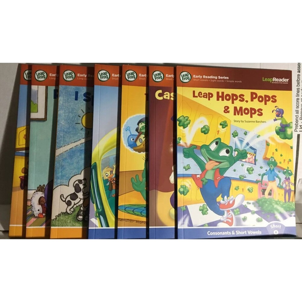 LeapFrog LeapReader Tag Learn to Read stories lot of 8 Books Long/Short Vowels